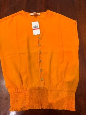MICHAEL Michael Kors Vibrant Orange Sleeveless Top